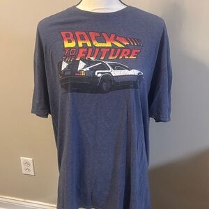 Back to the Future Delorean Graphic Tee - Dark Blue 2xl